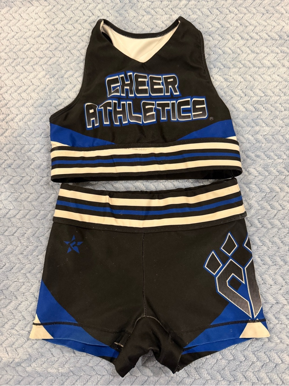 Kids Black and Blue Cheer Matching Set - Cheer Athletics
